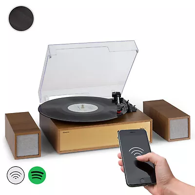 Kaufen Plattenspieler 2 Lautsprecher Schallplatten Bluetooth Vinyl Turntable Holz Braun • 69.99€