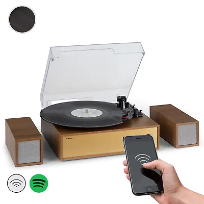 Kaufen Plattenspieler 2 Lautsprecher Schallplatten Bluetooth Vinyl Turntable Holz Braun • 126.99€