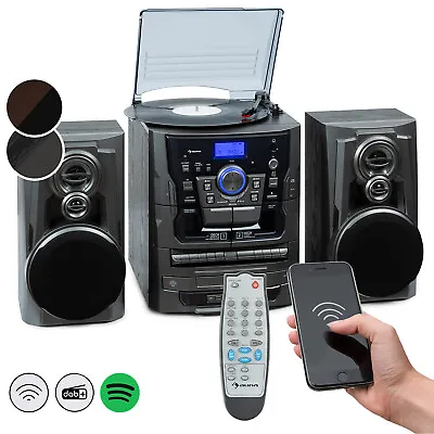 Kaufen Stereoanlage Digital DAB Plattenspieler Bluetooth CD Player Lautsprecher Braun • 189.99€
