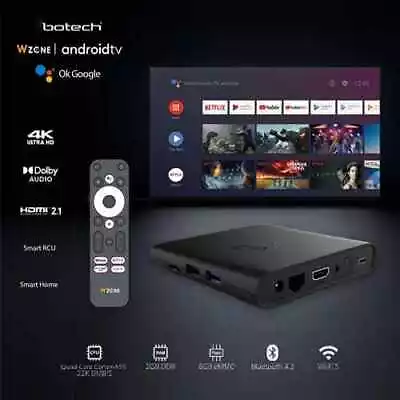 Kaufen Gigablue X Botech WZONE 4K ANDROID 10 TV Box HDR / HDMI2.1 Streaming Empfänger • 89€