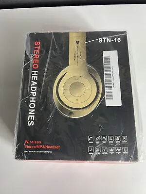 Kaufen Bluetooth On-Ear Stereo Kopfhörer Headset. Gold, Klappbar, Qualität. Verpackt. • 15.16€