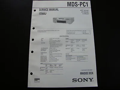 Kaufen Original Service Manual Schaltplan Sony MDS-PC1 • 11.50€