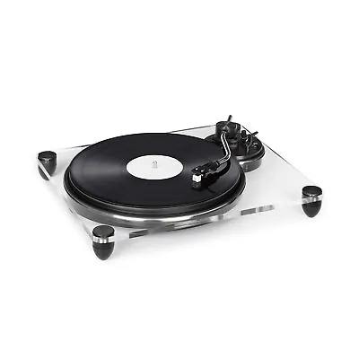 Kaufen Schallplattenspieler Vinyl Retro Riemenantrieb Vorverstärker USB AUX Acrylglas • 129.99€