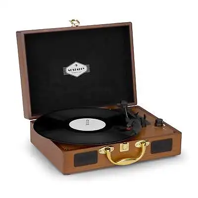 Kaufen Retro Schallplattenspieler Lautsprecher 33/45/78 Koffer Plattenspieler Holz • 78.99€