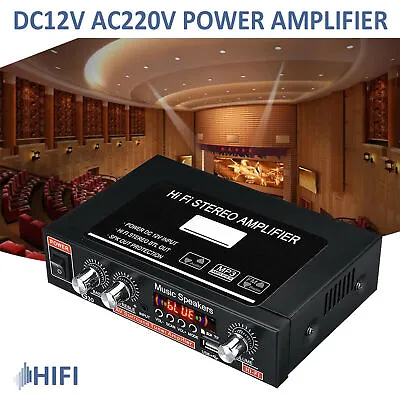 Kaufen G30 Car Audio HiFi Sound Fernbedienung Zwei Kanäle Home Power Amplifier Stereo • 37.77€