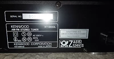 Kaufen Kenwood KT-880 DL High End Tuner Hifi-Stereo Tuner • 20€