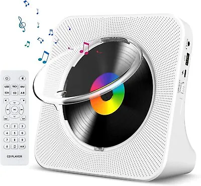 Kaufen Tragbarer CD Player Bluetooth FM Radio HiFi Lautsprechern Stereoanlage USB • 45.99€