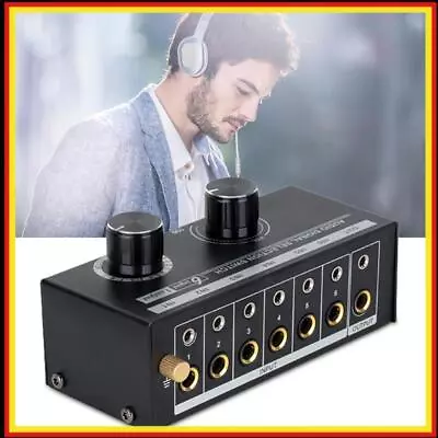 Kaufen 6 In 1 Out Audio Switcher Black Audio Signal Selection Switch Audio Selector Box • 24.74€