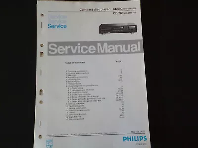 Kaufen Original Service Manual Schaltplan Philips CD 690 CD 692 • 11.90€