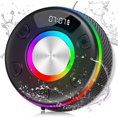 Kaufen Bluetooth Lautsprecher Duschlautsprecher LED RGB Tragbarer Musikbox Wasserdicht • 24.92€