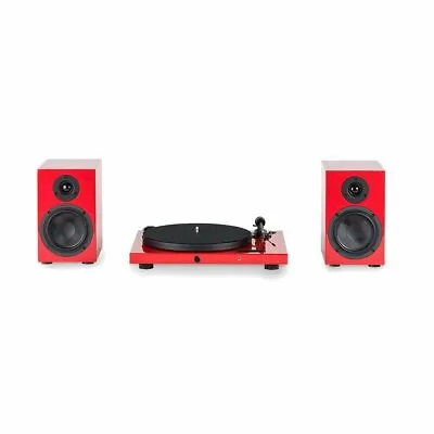 Kaufen Pro-Ject Juke Box E HiFi-Set Rot Plattenspieler + Verstärker + Speaker Box 5 • 899€