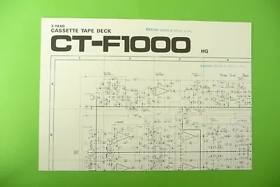 Kaufen Circuit Diagrams-Schaltpläne Für Pioneer CT-F1000 HG  ,ORIGINAL !!! • 15€