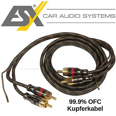 Kaufen ESX OFC Kupfer Stereo Cinchkabel 1m High End 2-Kanal-Audio-Kabel 100cm DSC1 • 14.90€