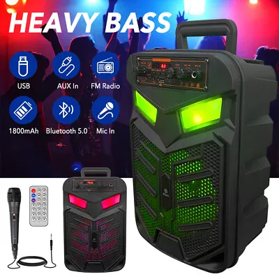 Kaufen Tragbarer TWS Bluetooth Lautsprecher Party Soundbar Karaoke Maschine Mikrofon • 34.59€
