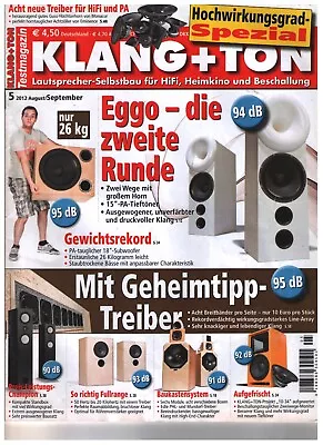 Kaufen Klang + Ton 2012 Nr. 5 August September Audaphon PHL  Mundorf AMT Dayton Monacor • 1€