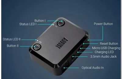 Kaufen AUG MR270B-HD Bluetooth V5.0 AptX Low Latency Dual Audio TV Transmitter • 44.69€