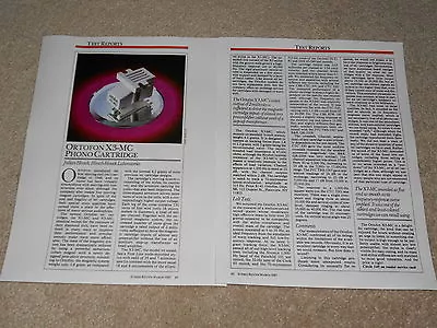 Kaufen Ortofon X3-MC Patrone Review, 2 Seiten, Brille, Voll Test, 1987 • 11.46€