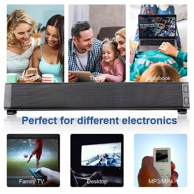 Kaufen 20W Bluetooth 5.0 Soundbar Subwoofer TV Soundsystem Heimkino Lautsprecher NEU • 19.49€