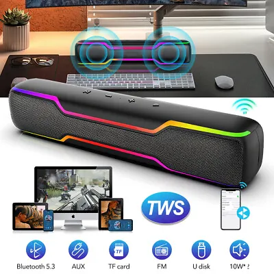 Kaufen Soundbar Subwoofer Wireless Bluetooth 5.3 Lautsprecher  FM-Radio 3,5 Mm Aux-in • 29.29€