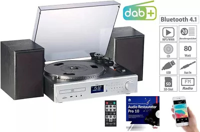 Kaufen Auvisio Musikanlage MHX-620 Plattenspieler/Digitalisierer, BT, DAB+, CD, MC, USB • 144.99€