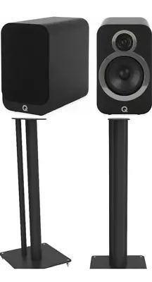 Kaufen Q Acoustics 3020i Lautsprecher QA3526 In Carbonschwarz & 3000i Passende Schwarze Ständer • 413.88€
