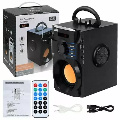Kaufen 20W Tragbarer Wireless-Bluetooth Lautsprecher Subwoofer Musicbox Stereo FM-Radio • 29.99€
