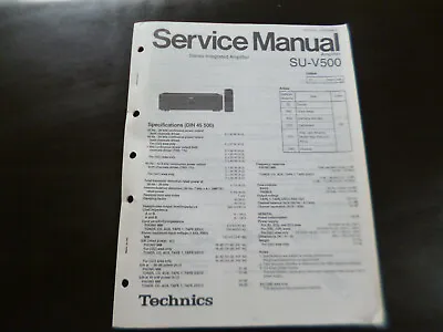 Kaufen Original Service Manual Schaltplan Technics SU-V500 • 11.90€