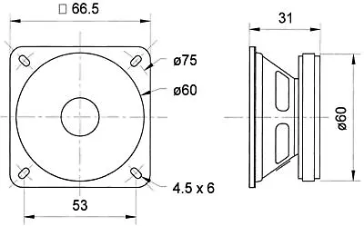 Kaufen 2,5 Zoll Full Range Lautsprecher Treiber, 4 Ohm, 8 W RMS - FRS7 2011 • 40.18€