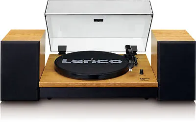 Kaufen Lenco LS-300WD Plattenspieler Aus Holz Mit Externen Lautsprechern Schallplatte • 169€