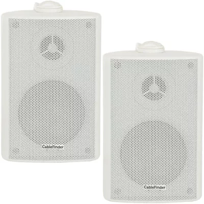 Kaufen (PAAR) 2x 5,25 Zoll 90 W Weiß Outdoor Bewertung Lautsprecher Wandmontage HiFi 8 Ohm & 100 V • 87.89€