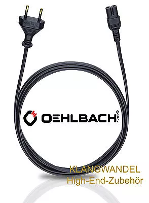 Kaufen OEHLBACH Powercord C7 / 150  Exklusives Netzkabel Euro-Stecker 1,5m / 17046 Neu • 17.99€