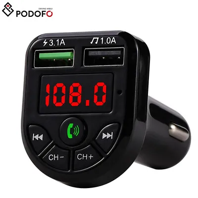 Kaufen FM Transmitter Bluetooth Auto Radio Audio 2xUSB Ladegerät Adapter MP3 Player KFZ • 6.99€