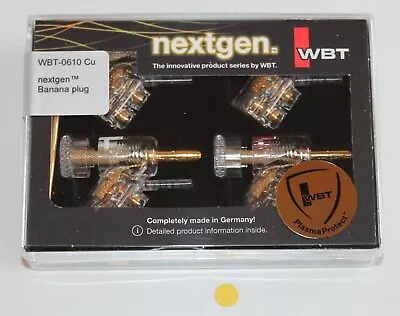 Kaufen WBT 0610 Cu Nextgen Plasma Protect 4 Stück. Bananenstecker 45 Grad NEU In OVP • 129.90€