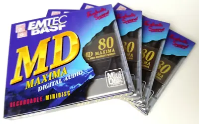 Kaufen 4 Stück EMTEC MD Maxima MiniDisc Mini Disc Disk MiniDisk - 80 Min. - NEU OVP • 29.99€