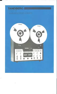 Kaufen Tandberg  Bedienungsanleitung User Manual  Für TD- 20 A Englisch  Copy • 10.60€