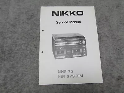 Kaufen Schaltplan Service Manual Für NIKKO Anlage NHS-70 • 1€