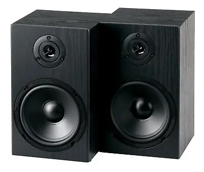 Kaufen B-WARE Paar Regal Lautsprecher Boxen Schwarz 40 Watt 2 Wege  Wandmontage Stereo • 54€
