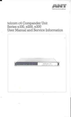 Kaufen ANT Bedienungsanleitung User Service Manual Für Telcom C4  E100 E200 E300 Copy • 16.50€