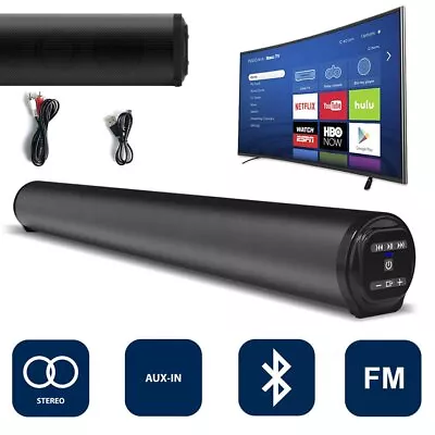 Kaufen TV Soundbar Bluetooth 5.0 Lautsprecher Stereo System FM Radio Kabellos Subwoofer • 29.99€