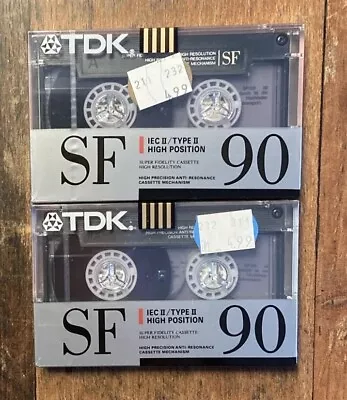 Kaufen 2x TDK SF 90 IEC II / Type II Audio Kassette Cassette Tape - Neu & OVP • 34.95€
