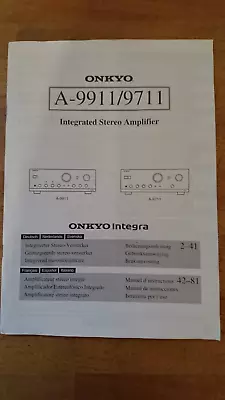 Kaufen Onkyo A-9911 / 9711  Bedienungsanleitung Operating Instuctions Manual • 3€