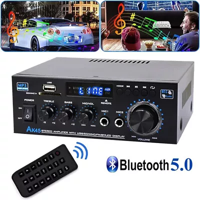 Kaufen 2000W Verstärker Stereo Amplifier HIFI Digital Bluetooth FM USB Vollverstärker • 33.99€