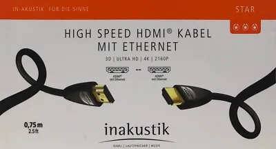 Kaufen Inakustik Star High-Speed HDMI Kabel 0,75 M Mit Ethernet • 9.99€