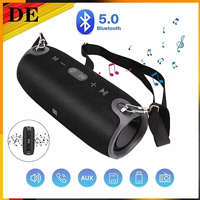 Kaufen Tragbarer BluetoothLautsprecher Stereo Subwoofer Musikbox Radio SD USB 40W • 20.69€