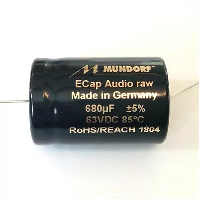 Kaufen Mundorf ECAP63-680 Elko Rau Elektrolytkondensator 680 µF 63V DC Kondensator • 7.89€