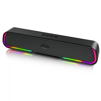 Kaufen Bluetooth 5.0 Soundbar Tisch Subwoofer TV Heimkino System Lautsprecher RGB-Licht • 21.39€