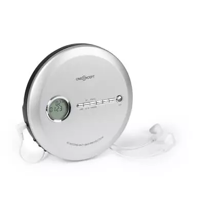 Kaufen CD Player Discman Mobiler MP3 Spieler Bluetooth LCD Display ASP Kopfhörer Silber • 52.99€