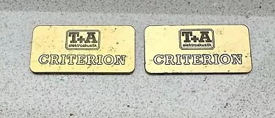 Kaufen T+A Criterion TMR  Embleme Zeichen Schilder  5,3cm X 2,7cm • 14€