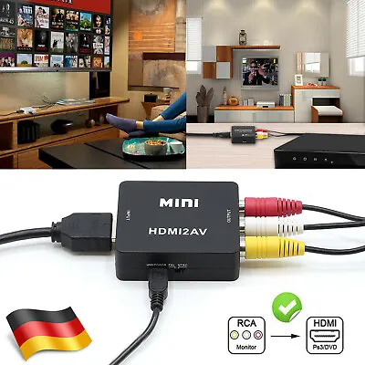 Kaufen RCA Auf HDMI Adapter AV Auf HDMI Konverter Video Audio AV Zu HDMI Adapter 1080P • 11.59€