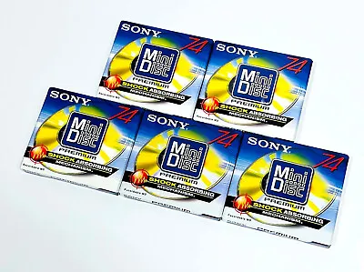 Kaufen 5 St./pcs SONY MD 74 Premium (MWD-74D) High-End Mini-Disc MD NEU/OVP!! Sealed!! • 44.90€